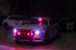 1/24 2022 California Highway Patrol Polar Bear Dodge Charger w/ Working Lights